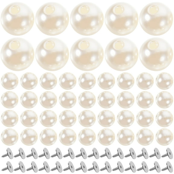 GETAJGHSD DIY No Sew Buttons Beige Plastic 50Pcs 0.31X0.31X0.31in