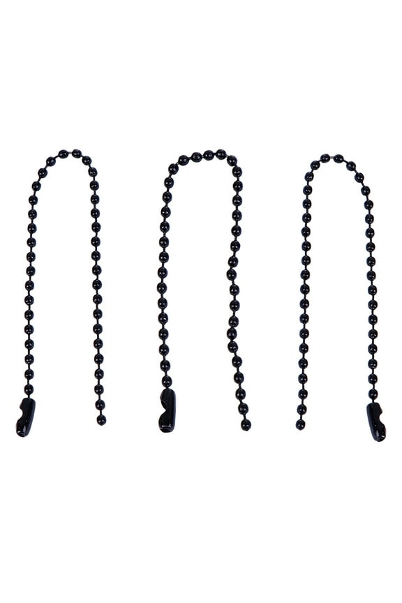 50pcs 15cm Ball Chains 2.4mm Bead Necklace Findings (Black)
