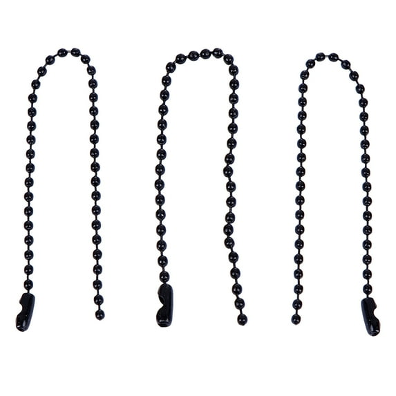 MRLESS 50pcs 15cm Ball Chains 2.4mm Bead Necklace Findings (Black)