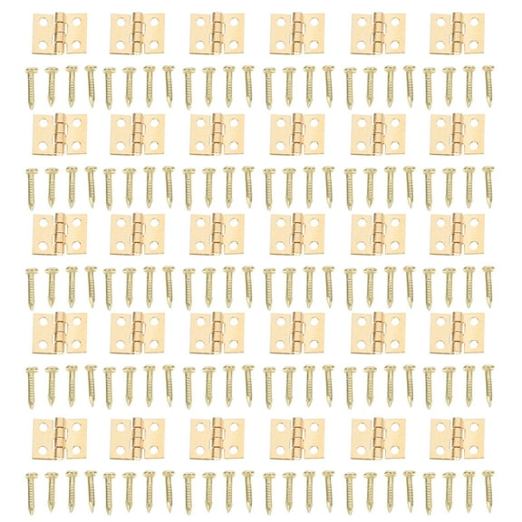 MRLESS 50pcs Decorative Copper Hinge for Jewelry Boxes Cabinet Drawer Door