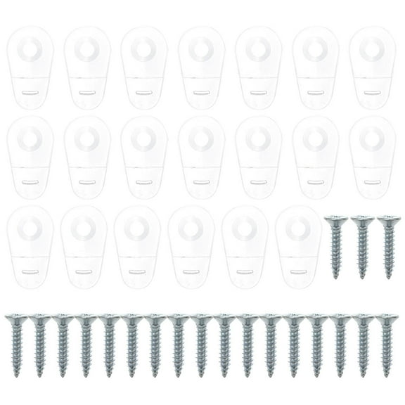 MRLESS 50-Pack Glass Retainer Clips for Closet Panels, Heavy-Duty Mirror Mounting Clips with Screws Included