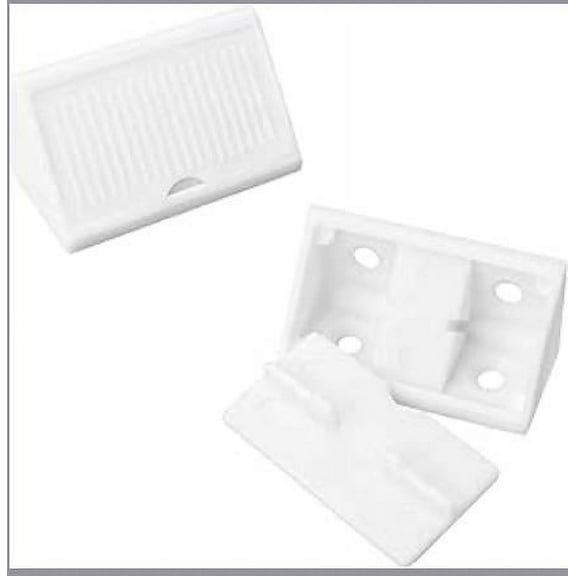 MRLESS 50pcs L Shaped Plastic Corner Brackets For Shelves Corner Braces Plastic Corner Brackets L Brackets with Cover For Cabinet Wardrobe Shelving