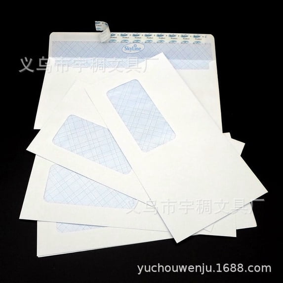 MRLESS 50-Pack Left Window Self-Seal Envelopes, Secure Mailing & Shipping Envelopes for Business, Invitations, Portable and