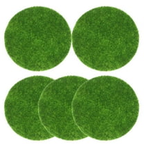 MRLESS 5pcs Artificial Moss Lawn for Indoor Plants and Garden Landscape Decoration Round Realistic Moss for DIY Projects and Micro Landscape