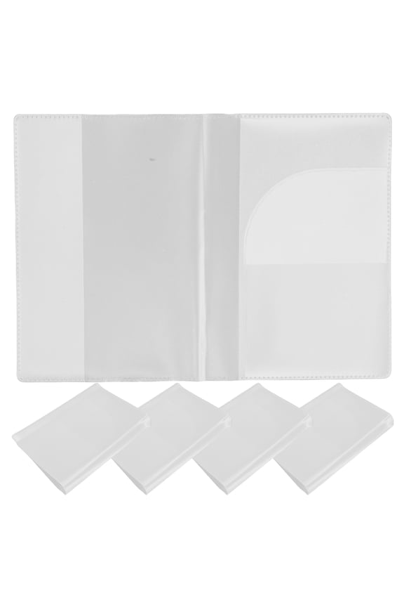5-Pack Transparent Travel Document Holders and Credit Card Sleeves with Multiple Slots for IDs, Driver Licenses, and More