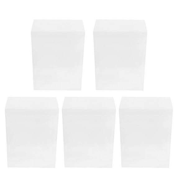 MRLESS Set of 5 Clear Stackable Display Boxes for Action Figures and Collectibles, Dustproof Storage Cases for Dolls and Game Fans