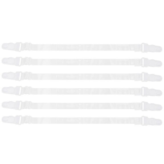 MRLESS 6-Pack Clear Bra Straps Non-Adjustable Slip-Resistant Shoulder Belts for Women Underwear Accessories