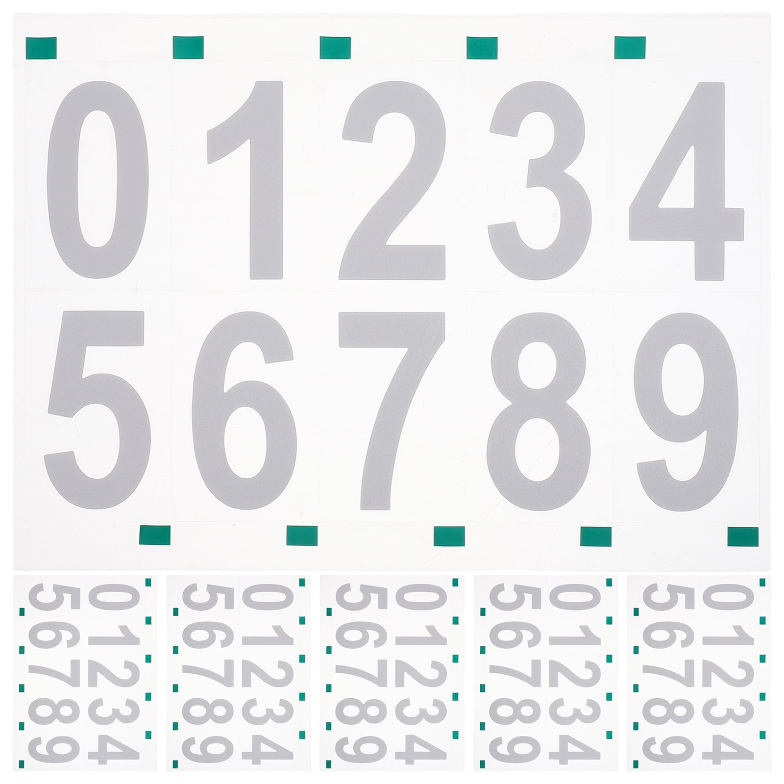 MRLESS 6 Sets Door Reflective Number Stickers Sticker For Mailboxes And ...