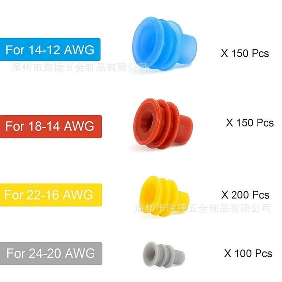 MRLESS 600pcs Silicone Rubber Sealing Plugs for Automotive Wiring Harness, Waterproof Electric Wire Connector Hole Plugs