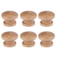 thumbnail image 1 of MRLESS 6-Pack Wood Cabinet Drawer Knobs Pulls for Wardrobe Dresser Furniture Handles, 1 of 6