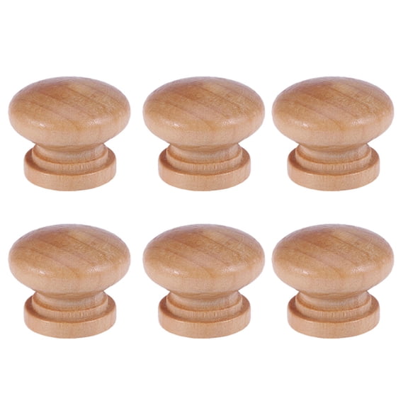 MRLESS 6PCS Wood Drawer Cabinet Furniture Knobs Pulls for Wardrobe Dresser