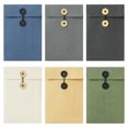 thumbnail image 1 of MRLESS 6-Pack Paper File Pouches with String Button Closure, Thick Document Folders, Office Supply File Pockets, 1 of 6