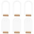 thumbnail image 1 of MRLESS Set of 6 Clear Acrylic Earring Holders with Wooden Bases for Stud and Dangle Earrings Display, 1 of 6