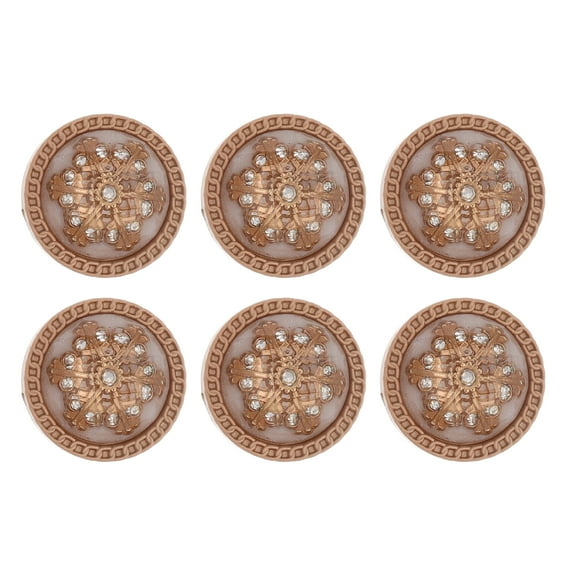 MRLESS 6pcs Metal Sewing Buttons For Women Round Gold Buttons For Coats And Dress Retro Style Craft Button Decorative Buttons