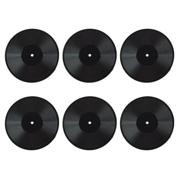 MRLESS 6pcs Miniature Vinyl Records Simulated Record Model Doll House Vinyl Records Decoration