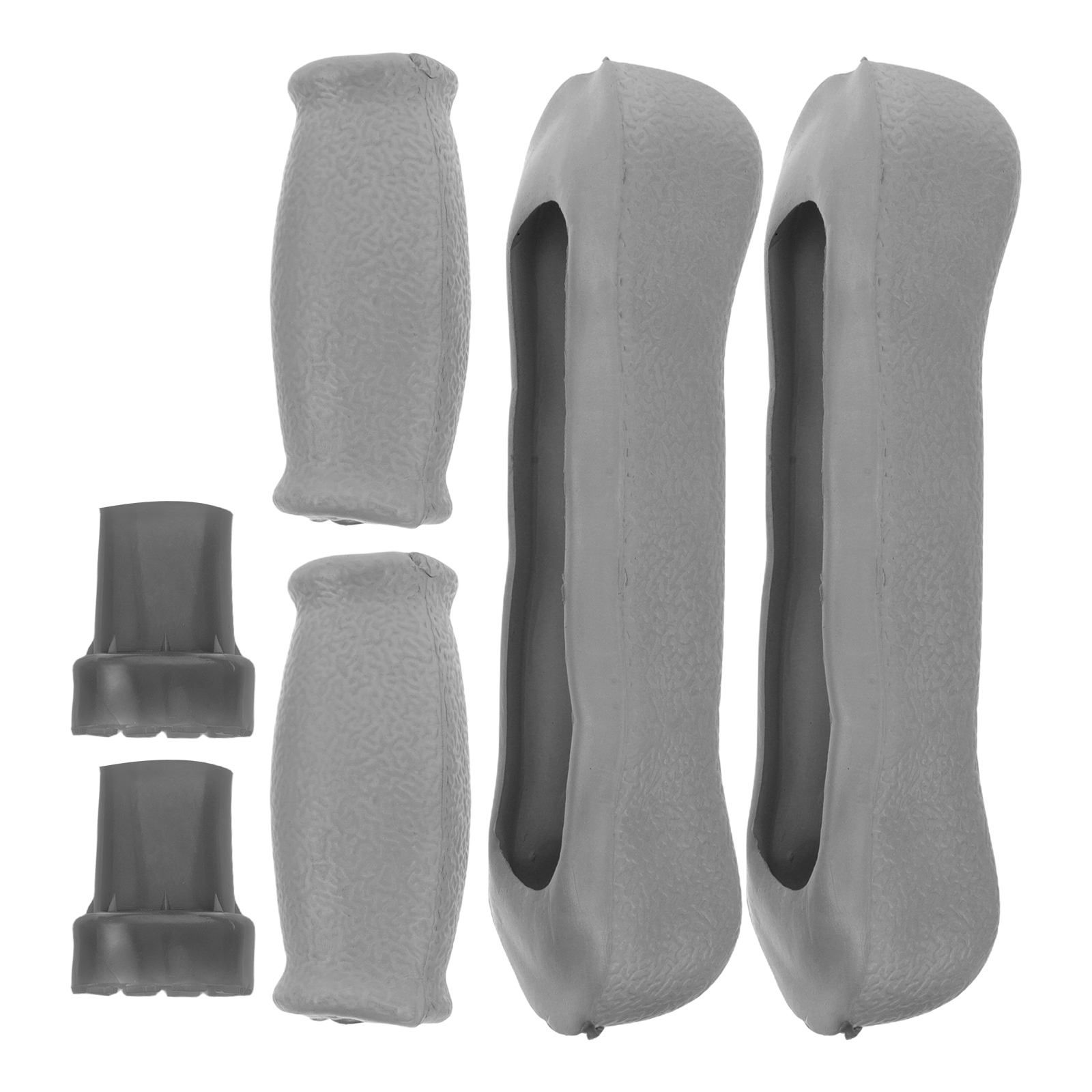 MRLESS 6pcs Replacement Crutch Pads Hand Grips And Feet Caps Rubber Tips For Single And Double Crutches Walking Sticks Anti Slip Crutch Accessories For Cane Underarm Crutches For Hiking