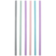 MRLESS 6pcs Reusable Silicone Straws Extra Long Drinking Straws Food Grade Straw