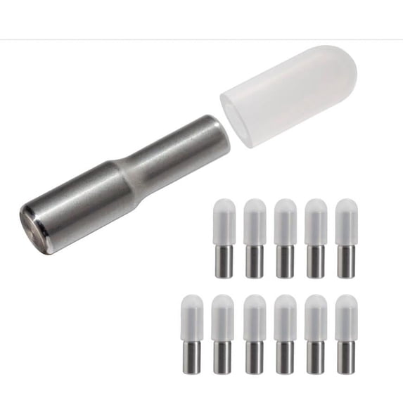 MRLESS 6-Pack Stainless Steel Shelf Support Pegs for Kitchen Cabinets, Adjustable Metal Pins and Clips for Bookshelves, Cupboards, Glass & Wood Shelves