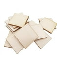thumbnail image 1 of MRLESS 75pcs Wood Squares DIY Painting Cutouts Square Wooden Craft Blocks Wooden Slices for DIY Projects Unfinished Wood Slices, 1 of 8