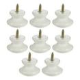 thumbnail image 1 of MRLESS 8 Pack Round Wood Cabinet Knobs 1.3" Diameter White Handles, 1 of 6