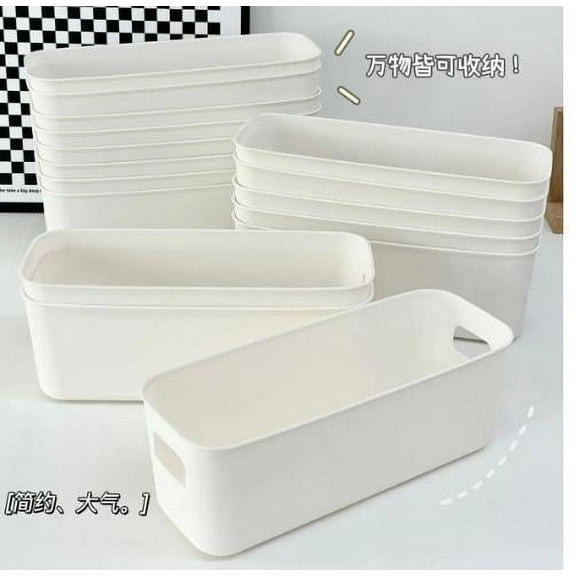 MRLESS 8 Pcs Storage Bins Storage Basket Versatile Kitchen Pantry Organization Plastic Storage Container Under Sink Bathroom Organize