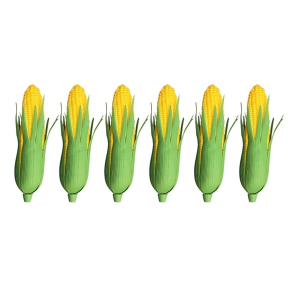 MRLESS Artificial Vegetables 6 Pcs Lifelike Plastic Cob Decoration