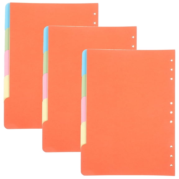 MRLESS B5 Binder Index Dividers 5 Tabs (3pk)