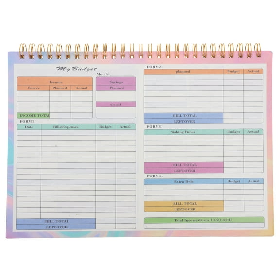 MRLESS B5 Expense Record Book Weekly Planner Sheets Undated Weeks Planner Budgeting Binder and Spending Tracker for Home Office Personal Finance