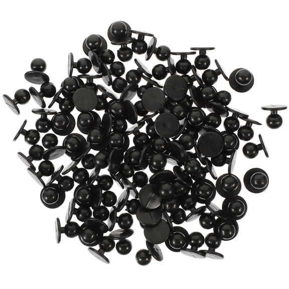 WEUVEB 100Pcs Mixed Colors Mini Buttons Black Plastic Buttons for Work Uniforms