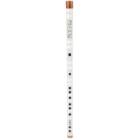MRLESS Professional Bamboo Flute for Beginners and Adults, White Woodwind Instrument with Comfortable Grip for Students