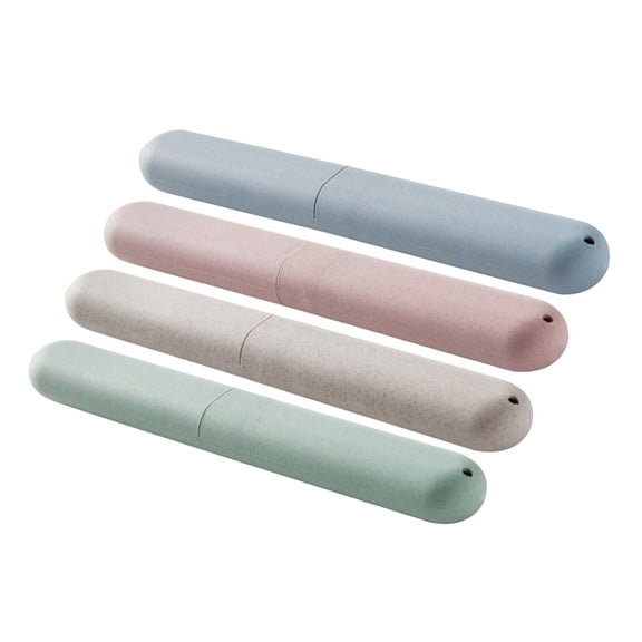 MRLESS Clear Portable Toothbrush Holder Electric Toothbrush Case Travel Organizer Set of 4 Compact Storage Boxes