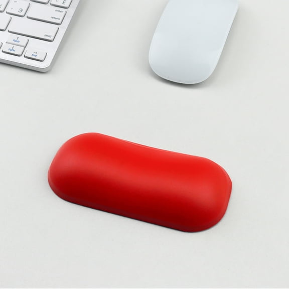 MRLESS Comfortable PU Silicone Mouse Wrist Pad for Desk and Computer Support for Gaming and Office Keyboard Use Red