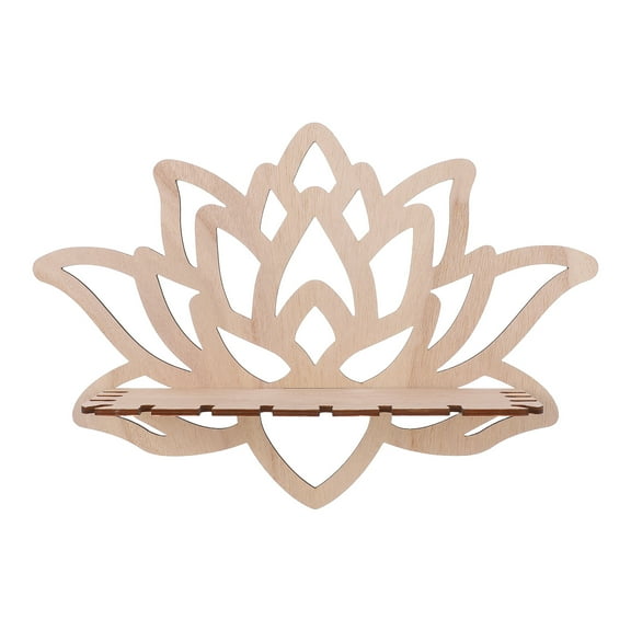 MRLESS Wooden Floating Corner Shelf, Flower Shaped Wall Display Shelf for Home and Office, Stylish Wall-Mounted Storage Solution