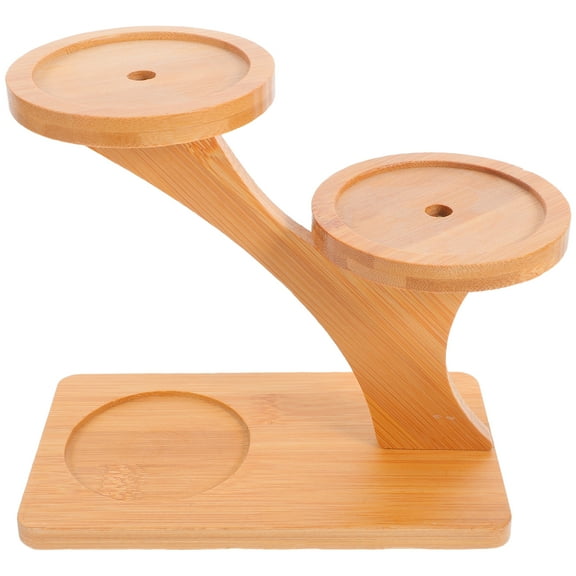 MRLESS Desktop Plant Stand Multi-Layer Flower Display Rack Windowsill Succulent Holder Rustic Bamboo Flower Pot Stand For Indoor Plants Office Home Decor