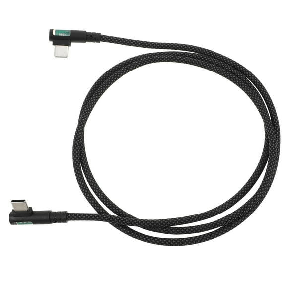 MRLESS Right Angle Double Elbow USB-C Cable, High-Speed Data Transfer & Fast Charging Cord, Ideal for Devices, Black