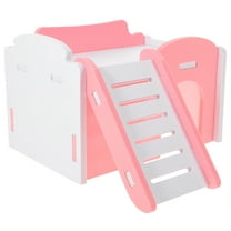 MRLESS Dwarf Hamster Hideout Hut Cage Stairs Villa for Small Pets