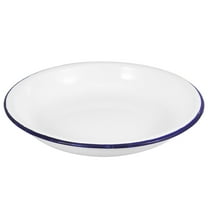 MRLESS Vintage Deep Enamel Plate Set - Unbreakable Enamelware Dinner Plates, Mixing Bowls & Serving Platter Tray for Salads, Snacks, Soups