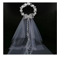 thumbnail image 1 of MRLESS Flower Headband Veil Artificial Flower Hair Band Veil Bridal Veil Wedding Veil Floral Crown Veil Bridal Wedding Headpiece, 1 of 6