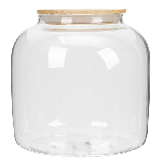 MRLESS Glass Food Storage Jars with Bamboo Lid for Kitchen Pantry