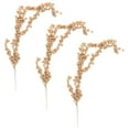 thumbnail image 1 of MRLESS Gold Artificial Holly Berry Picks for Christmas & Wedding Decor (3PCS), 1 of 7