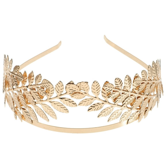 MRLESS Golden Leaf Headband for Women - Wedding & Prom Hair Accessory