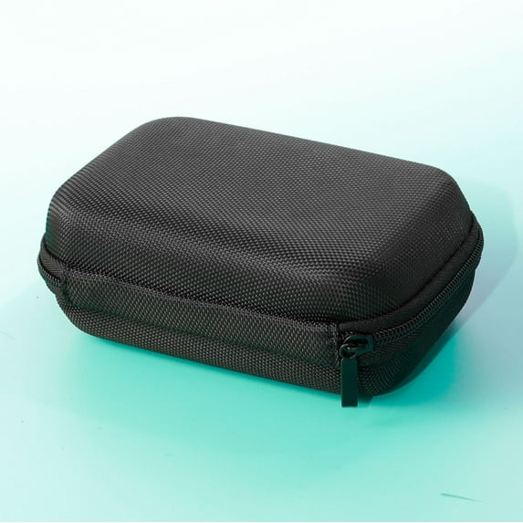 MRLESS Hard EVA Carrying Case for Mini Printer External Hard Drive Portable Electronics Bag with Mesh Pocket for USB Cable Black