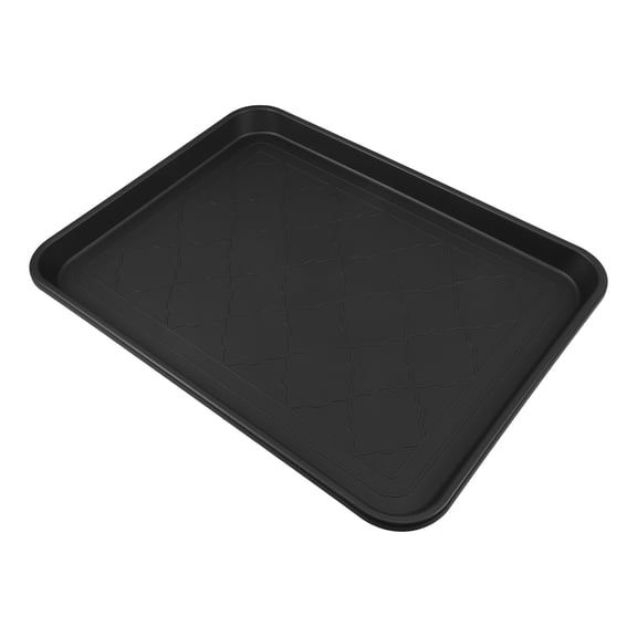 MRLESS Waterproof Heavy Duty Shoe Mat Tray for Entryway, Indoor & Outdoor Use, Multi-Purpose Shoe Cleaning and Storage Mat, Black