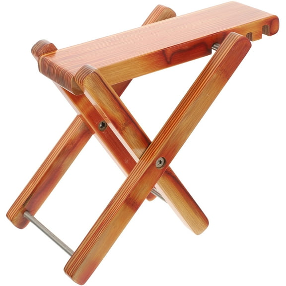 MRLESS Bamboo Anti-Skid Household Stool for Pedicure and Manicure, Practical Foot Rest for Comfort