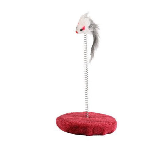 MRLESS Interactive Cat Toy Cat Wand Toy Cat Toy With Spring And Plush Interesting Cat Teaser Kitten Wand Toy Cat Tumbler Toy