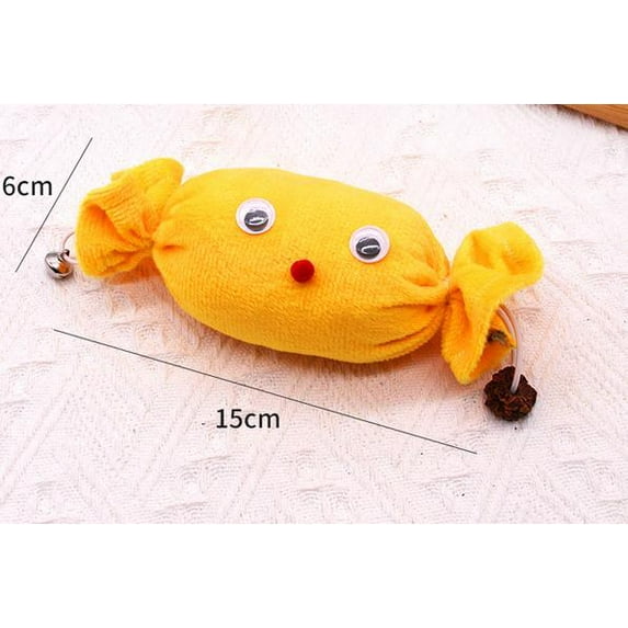 MRLESS Plush Interactive Cat Toy for Indoor Cats with Bell, Chew Toy for Kittens, Fun Exercise and Kick Plush Toy for Cats