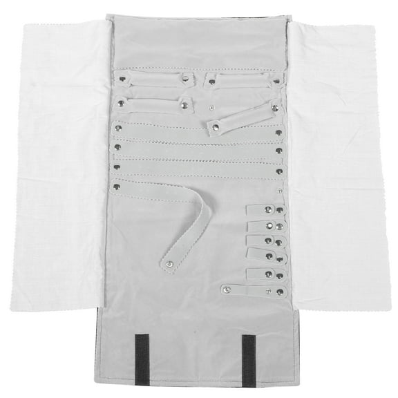 MRLESS Jewelry Organizer Roll for Rings, Bracelets, and Earrings Storage and Travel Case