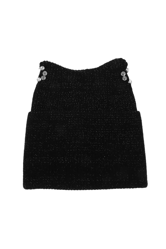 Knitted Warm Beanie Hat for Women, Cute and Cozy Female Travel Hat with Decorative Knitted Design