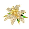 thumbnail image 1 of MRLESS Lily Flower Brooch Rhinestones Brooch Pin Accessory For Women Flower Brooches Pin Crystal Rhinestone Flower Lapel Pin For Wife Mother, 1 of 8