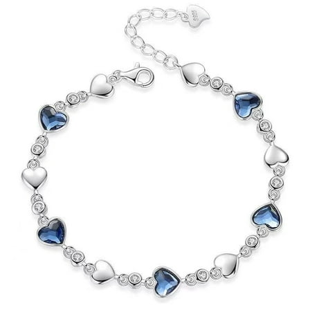 MRLESS Adjustable Love Heart Charm Chain Bracelet for Women, Friendship Link Bangle with Heart Charms